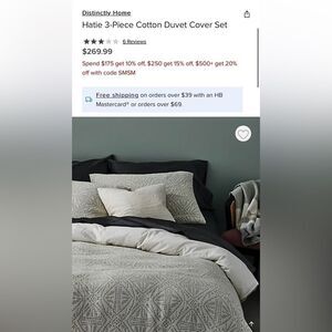 Distinctly Home

Hatie 3-Piece Cotton Duvet Cover Set ( Double/Queen)